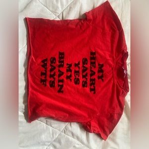 Red baby tee